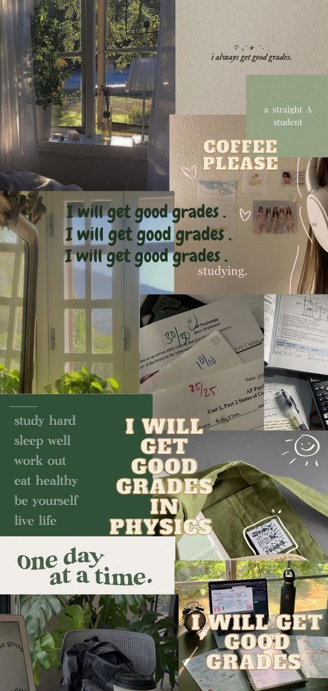 Manifesting Good grades #Manifestation #Greenaesthteicwallpaper #Sagegreen Manifesting Grades Wallpaper, Good Grades Affirmations Wallpaper, Good Grades Wallpaper Aesthetic, Green Study Aesthetic Wallpaper, Manifesting For Good Grades, Menifisent Wallpaper, Green Study Motivation, Board Exam Motivation Wallpaper, Affirmation For Good Grades