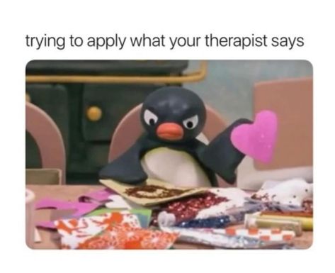 Pingu Memes, Therapist Humor, Mental Health Humor, Therapy Humor, Health Memes, Health Humor, Ju Jitsu, Fresh Memes, Nalu