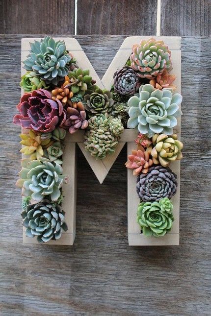 Letter Planter, Diy Vertical Garden, Vertical Vegetable Garden, Beautiful Home Gardens, Diy Monogram, Vertical Planter, Vertical Garden Diy, Vertical Herb Garden, Vertical Gardening