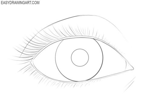 Learn how to draw an eye very easy Eye Drawing Outline, Eyes Outline Drawing, Easy Eye Drawing Simple, Eyes Outline, Eye Drawing Easy, Embroidery Stencils, Drawing Outlines, Eye Outline, Illustration Rendering