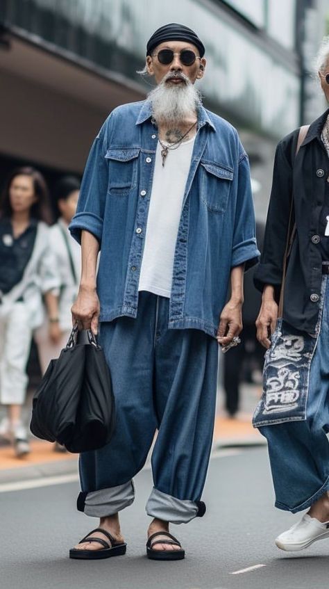 Men’s Japanese Street Fashion, Japanese Mens Style, Japanese Men Outfit, Japan Street Style Mens, Crazy Outfits Men, Japanese Americana Fashion Men, Japan Fashion Street Men, Japanese Fashion Men, Japanese Streetwear Mens