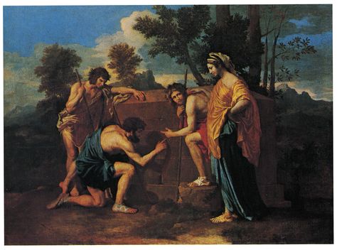 Nicholas Poussin's painting "Et in Arcadia ego" is coded with complex geometry that inspired the DaVinci Code. Et In Arcadia Ego, Nicolas Poussin, Dante Gabriel Rossetti, Peter Paul Rubens, Baroque Art, Southern France, Le Chateau, Oil Painting Reproductions, The Shepherd