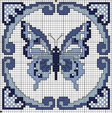 Biscornu Cross Stitch, Butterfly Cross Stitch Pattern, Unique Cross Stitch, Cross Stitch Tutorial, Cross Stitch Geometric, Tiny Cross Stitch, Cross Stitch Letters, Butterfly Cross Stitch, Tapestry Crochet Patterns