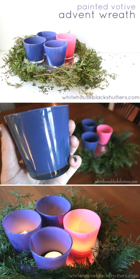 can't find purple and pink Advent candles? Make your own with this simple DIY! Advent Wreath Diy, Advent Crafts, Advent Wreaths, Advent Candle, Advent Ideas, Advent Activities, Advent Season, Advent Christmas, Faith Formation