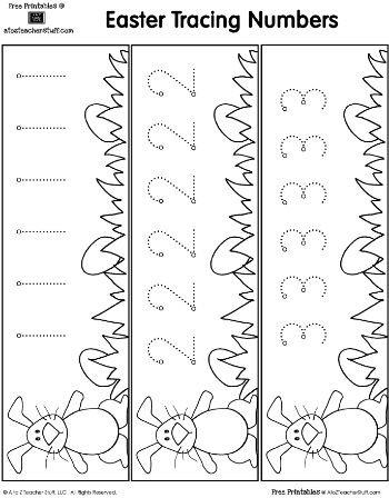 Easter Curriculum, Number Trace, Trace Worksheet, April Preschool, Easter Kindergarten, Easter Worksheets, All About Me Preschool, Toddler Worksheets, Easter Preschool