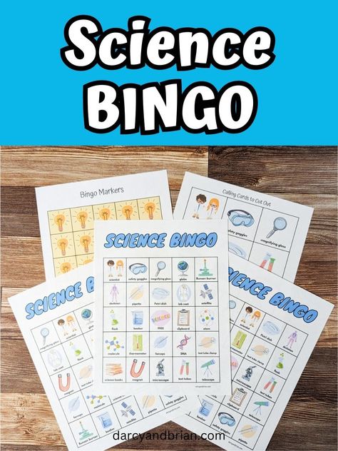 Biology Games, Science Games For Kids, Science Printables, Free Bingo Cards, Bingo For Kids, Science Boards, Science Week, Science Equipment, Engineering Activities