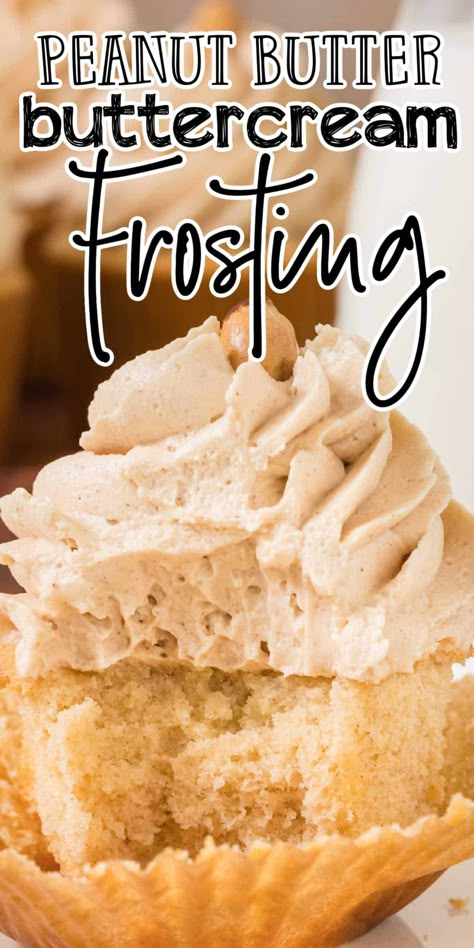 This bakery style Peanut butter buttercream frosting recipe is made with simple ingredients and is perfect for decorating cakes, piping on cupcakes, and topping for brownies! Best Peanut Butter Frosting, Peanut Butter Buttercream Frosting, Butter Frosting Recipe, Ganache Recipes, Peanut Butter Frosting Recipe, Peanut Butter Buttercream, Peanut Butter Icing, Butter Pecan Cake, Frosting Recipes Easy