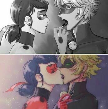 Ladynoir lipstick kiss Comics Ladybug, Ladybug Und Cat Noir, Miraculous Ladybug Kiss, Ladybug Art, Instagram Hashtag, Miraculous Ladybug Memes, Miraculous Ladybug Wallpaper, Ladybug Anime, Miraculous Ladybug Fanfiction