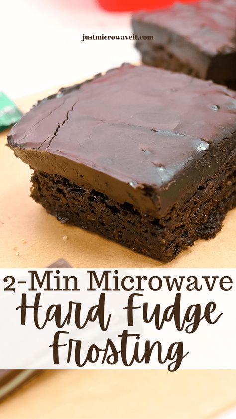 How to make Microwave Hard Chocolate Fudge Frosting in 2 Minutes Chocolate Fudge Frosting That Hardens, Chocolate Fudge Icing Old Fashioned, Brownie Icing Easy, Chocolate Fudge Frosting Easy, Cooked Fudge Frosting, Fudge Icing For Brownies, Fudge Frosting For Brownies, Old Fashioned Fudge Icing, Fudge Icing For Cake