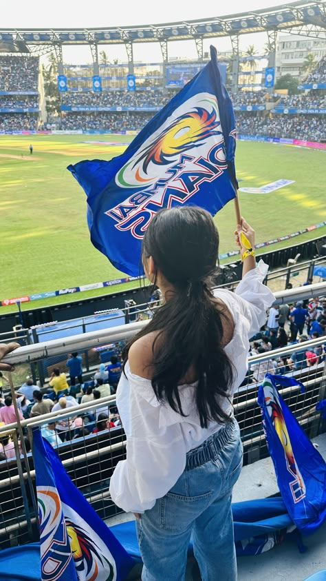 Stadium Aesthetic, Cricket Outfits, Aesthetic For Edit, Cricket Aesthetic, Outfits For Sports, Stadium Pics, Javed Ali, Mumbai Indians Ipl, Wag Aesthetic