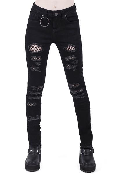 Holo Clothes, Emo Punk Outfits, Assassin Clothing, White Knee High Socks, Killstar Clothing, Trash Talk, Superenge Jeans, Older Women Fashion, Women Fashion Edgy