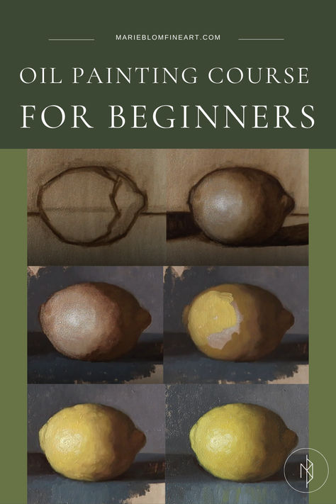 Simple Oil Paintings For Beginners, Starting Oil Painting, Drawings Of Lemons, Painting References Photos, Soft Oil Painting, Oil Painting Tips For Beginners, Oil Painting Exercises, Simple Oil Painting Ideas For Beginners, Oil Painting How To