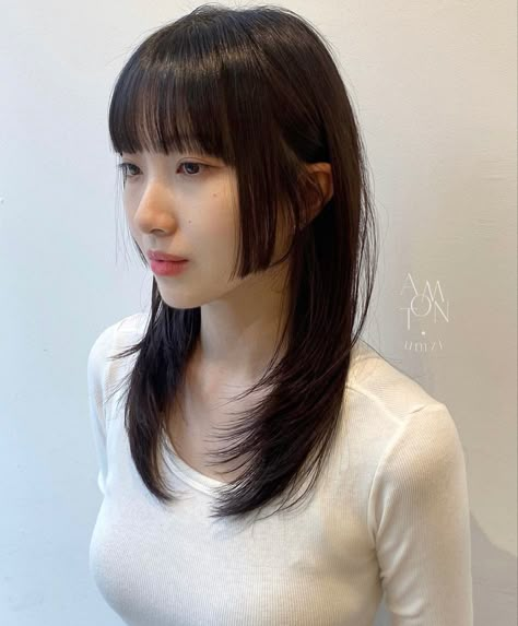 Curly Asian Hair, Hime Haircut, Haircut Ideas Trendy, Japanese Haircut, Asian Hairstyles, Hime Cut, Hairstyle Ideas Easy, 90s Hair, Korean Haircut