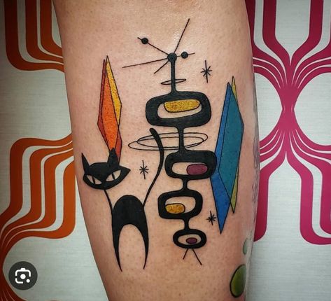 Mid Century Tattoo, Mid Century Modern Tattoo, Trippy Tattoo, Scale Tattoo, Artsy Design, Old Tattoos, Modern Tattoos, Tattoo Art Drawings, Turtle Design