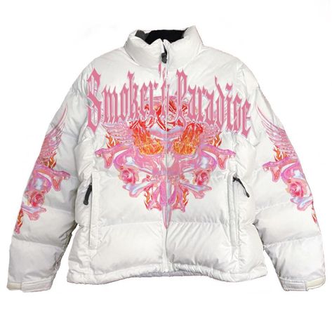 Insanity on Instagram: “‘ESSENCE OF INSANITY’ PUFFER JACKET !!!** ☠️❤️‍🔥 +100% Polyester +All Over Padding +White Front Zipped Pockets +Silver Toned Hardware…” Euphoria Outfits, Happiness Is A Butterfly, Fashion Shops, Shoplook Outfits, Blackpink Outfits, Gyaru Fashion, Seasonal Wardrobe, Archive Fashion, Fashion Mood Board