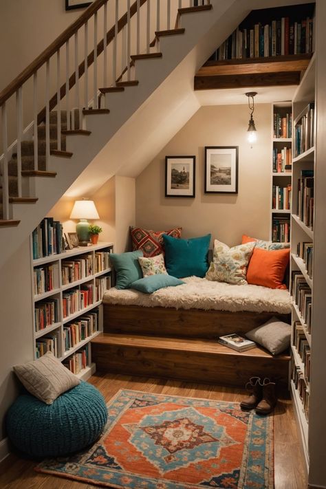 21 Cozy Reading Nook Ideas – The Dear Lab Library Nook, All About Books, Reading Spaces, Cozy Home Library, Home Library Rooms, Public Libraries, Home Library Design, About Books, Dream House Rooms