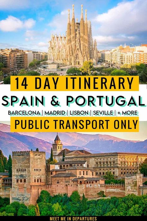 Spain itinerary | Spain itinerary one week | Spain itinerary 2 weeks | Spain Itinerary 10 days | Spain travel | Spain Travel 14 days | Spain Portugal itinerary | Portugal travel | Portgual travel 14 days | Portugal Spain Itinerary | Spain Portugal Itinerary | Portugal itinerary | Portugal itinerary two weeks | things to do in Spain | things to do in Portugal | Portgual bucket list | Spain bucket list | Portgual travel bucket list | Spain travel bucket list | Spain bucket list cities France Spain Portugal Itinerary, Spain Portugal Itinerary, Spain Trip Itinerary, Portugal Train, Spain Bucket List, Things To Do In Portugal, Backpacking Spain, Spain Road Trip, Things To Do In Spain