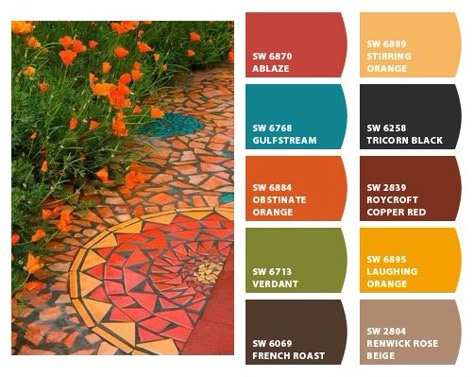 ColorSnap by Sherwin-Williams – ColorSnap by Renee C. Mexican Color Palette, Spanish Colors, Mexican Colors, African Colors, Indian Colours, Paint Color Schemes, Art Hacks, Color Schemes Colour Palettes, 5 De Mayo