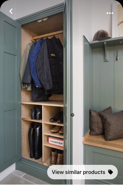 Small Hallway Design, Hallway Coat Storage, Mudroom Design Ideas, Coat Cupboard, Hallway Design Ideas, Coat And Shoe Storage, Shoe Storage Cupboard, Space Saving Ideas, Free Standing Coat Rack