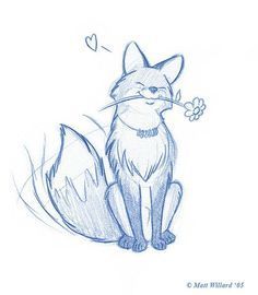 Fox Drawing Sketches, Fox Sketch, Cute Fox Drawing, Gaia Online, Fox Drawing, Animal Drawings Sketches, Fox Art, Mini Drawings, Animal Sketches