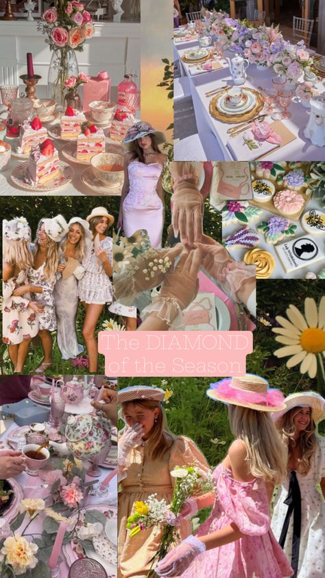 Tea party inspo for bachelorette themes! Bridal Picnic, Bridal Shower Tea Party Theme, Diamond Of The Season, Hens Party Themes, Bridal Tea Party, Tea Party Theme, Bachelorette Themes, Bachelorette Party Bride, Bridal Tea