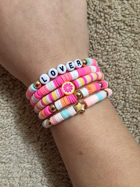 Clay Bead Inspo, Clay Bead Bracelet Ideas, Bracelet Business, Bead Bracelet Ideas, Beaded Braclets, Clay Bracelets, Polymer Clay Bracelet, Clay Bead Bracelet, Clay Bracelet