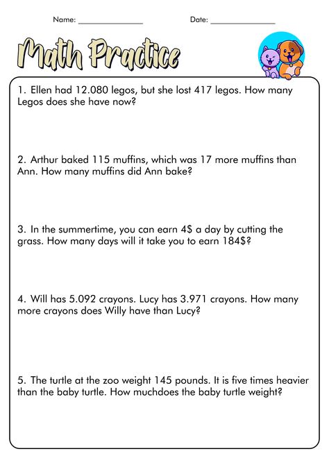 5th Grade Math Word Problems Worksheets Math Problems For 3rd Grade Student, Grade 5 Maths Worksheets, Multiplication Word Problems 5th, Grade 5 Math Worksheets Word Problems, Math Word Problems 4th Grade, 5 Grade Math Worksheets, 5th Class Maths Worksheets, Math Worksheets For 5th Grade, Math 5th Grade Worksheets