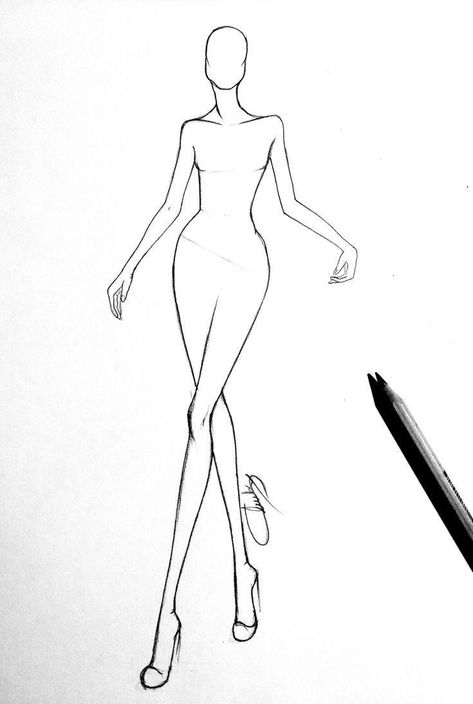 10 Head Poses, Illustration Body Sketch, Fashion Model Drawing Poses, Fashion Illustration 10 Head, Model Pose Template, 10heads Fashion Illustration, Fashion Illustration Sketches Poses, Poses Illustration Fashion, Fashion Illustrations Poses