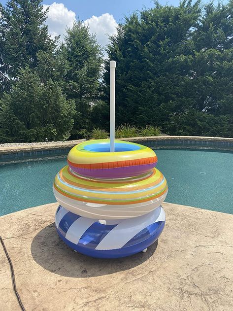 Pool Organization, Float Storage, Pool Float Storage, Pool Toy Storage, Pool Raft, Pool Tube, Pool Storage, Pool Hacks, Pool Rafts