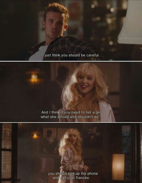 Burlesque Christina Aguilera Burlesque, Burlesque Movie, Cam Gigandet, Best Movie Lines, Best Movie Quotes, Theatre Geek, Quotes Movie, Movie Lines, Film Quotes