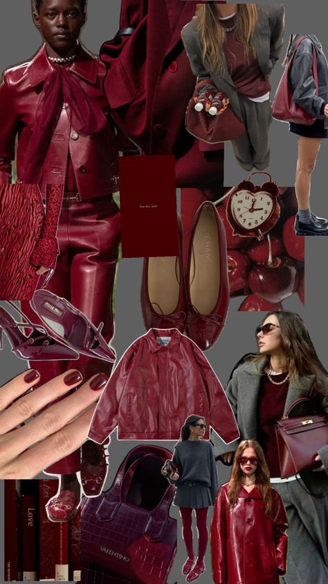 Burgundy red fall 2024 fashion trends burgundy aesthetic burgundy red fashion trends fashion outfit inspiration Fashion Trend 2024, Burgundy Colour Palette, Red And Black Outfits, Burgundy Outfit, Burgundy Fashion, Red Fall, Fall 2024 Fashion, Trend 2024, Fall 24