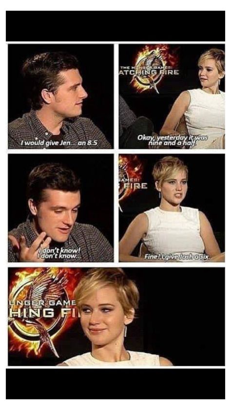 Jennifer Lawrence Funny, Jennifer Lawrence Hunger Games, Josh And Jennifer, Hunger Games Cast, Funny Love Pictures, Hunger Games Quotes, How To Kiss, Hunger Games Memes, Hunger Games Fandom