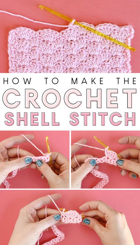 Crochet Scarf Shell Pattern, How To Do Shell Stitch Crochet, Beautiful Shells Blanket, Shell Stitch Tutorial, Shell Stiches Crochet Diagram, How To Crochet A Shell Stitch, Crochet Shell Stitch Diagram, Shell Stitches Crochet, Shell Stiches Crochet Baby Blanket