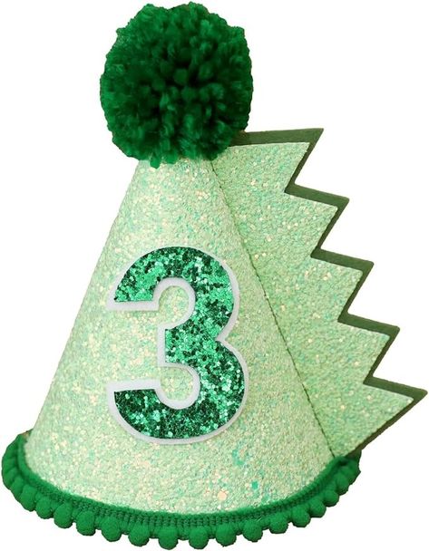 Amazon.com: HODIHIWI Dinosaur 3rd Birthday Hat Green Dino Theme First Party Decoartion Favors For Boy : Clothing, Shoes & Jewelry Dinosaur First Birthday Party, Dinosaur 3rd Birthday, Dinosaur 1st Birthday, 1st Birthday Hats, Dino Theme, Dinosaur Hat, Dinosaur First Birthday, Birthday Hat, Boy Clothing