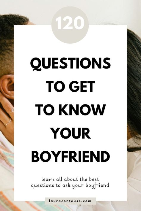 Wondering what to talk with your boyfriend? Explore future questions to ask your boyfriend & deep questions to ask your boyfriend for meaningful conversations. Discover what if questions for boyfriend, or ask silly questions to ask your bf for laughs. Use questions to make him feel special and questions to get to know your boyfriend on a deeper level. Add some spice with flirty questions to ask a guy and weird questions to ask your partner. I also included some personal growth tips. Questions To Ask Him Deep, Psychological Questions To Ask Boyfriend, Questions To Ask Your Bf About You, Best Questions To Ask Your Boyfriend, Meaningful Questions To Ask Boyfriend, Questions To Get To Know Someone Relationships, Things To Ask Your Boyfriend Over Text, What Questions To Ask Your Boyfriend, Things To Know About Your Boyfriend