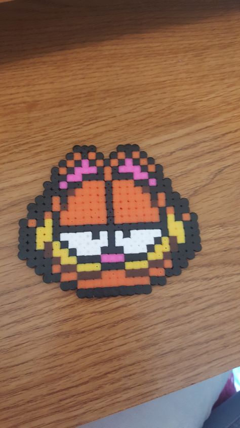 Garfield Perler Beads, Garfield Perler, Perler Beads Ideas, Diy Perler Beads, Beads Ideas, Perler Beads Designs, Mario Mushroom, Perler Bead, Bead Designs