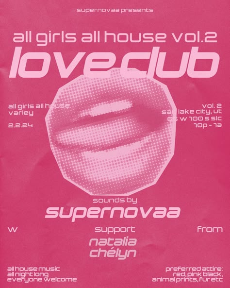 Join us for a night of dancing, drinks, and good vibes with all your favorite female DJs. #housemusic #femaledj . #70s_Flyer_Design #2000_Party_Flyer #Old_School_Flyer_Design #Moving_Graphic_Design Mean Girls Graphic Design, 2000 Party Flyer, Black And Pink Graphic Design, Girly Poster Design, Two Tone Graphic Design, Y2k Party Flyer, 90s Flyer Design, Y2k Event Poster, Club Night Poster