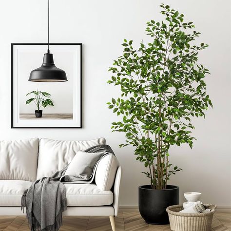 Amazon.com: Bailikang 7ft Fake Ficus Tree-Clear Texture,Faux Ficus Tree,Fake Tree Artificial Tree Indoor for Home Decor Indoor,Living Room Corner Decor（No Planter : Home & Kitchen Fake Tree Decor Living Room, Faux Trees Indoor Living Room, Indoor Ficus Tree, Fake Tree Decor, Indoor Fake Tree, Room Corner Decor, Faux Ficus Tree, Living Room Corner Decor, Tall Fake Plants