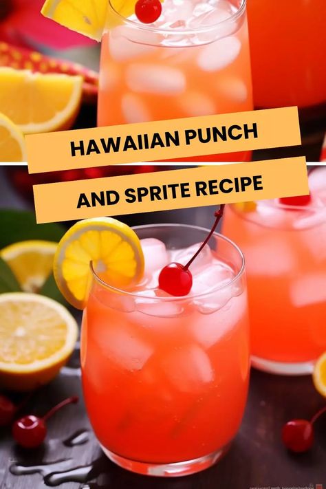 Create a tropical delight with this Hawaiian Punch and Sprite recipe. Elevate your refreshment game with a bubbly fusion of fruity flavors. Sip into the taste of the islands at home! Hawaiin Drinks, Tropical Punch Recipe, Hawaiian Punch Recipes, Sprite Recipe, Dole Pineapple Juice, Fruit Punch Recipe, Non Alcoholic Punch, Dole Pineapple, Hawaiian Punch