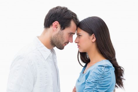 Couple Staring At Each Other, Heather Lyrics, Angry Couple, Side Profile Woman, Wolf Sitting, Staring At Each Other, Random Poses, Angry Look, Angry Cartoon