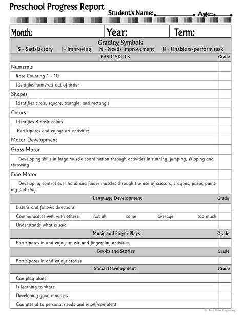 Daycare Progress Report, Progress Report For Kindergarten, Progress Report Template Free Printable, Progress Reports For Preschool, Preschool Report Card Templates, Preschool Progress Report Template, Homeschool Progress Report, Preschool Progress Report, Weekly Report Template