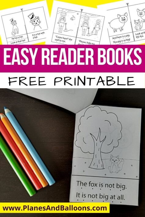 Easy Readers For First Grade, Printable Kindergarten Books, Easy Readers For Kindergarten Free Printable Mini Books, Games For 1st Graders, Learning To Read Kindergarten, Reading Activities For Kindergarten, Learn To Read Kindergarten, Activities For Kindergarteners, Kindergarten Reading Comprehension