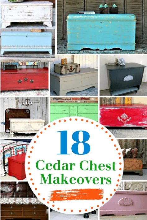 Hope Chest To Toy Chest, Refinish Chest Cedar, Redo Hope Chest Ideas, Trunk Redo Ideas Diy, Refinishing Cedar Chest, Refinished Hope Chest, Cedar Hope Chest Makeover, Refinish Cedar Chest, Diy Chest Trunk