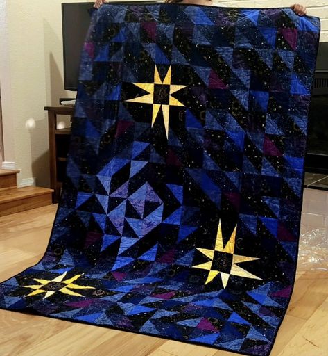 Constellation Quilt Pattern, Galaxy Quilt, Constellation Quilt, Graduation Quilt, Wonky Star, Space Quilt, Sky Quilt, 8th Grade Graduation, Kids Quilts