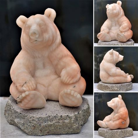 Snow Bear, Snow Sculptures, Bear Sculptures, Bear Carving, Chainsaw Carving, Bear Pictures, Bear Face, Wood Carving Art, Bear Art