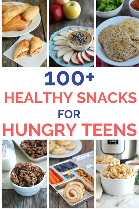 Teen ALWAYS Hungry? Here's a mega list of healthy snacks for teens and tweens. Healthy Teen Snacks, Teen Snacks, Healthy Snacks For Teens, List Of Healthy Snacks, Snacks For Teens, Constantly Hungry, Healthy Snacks List, Resepi Biskut, Recipe For Teens