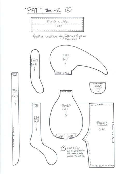 Rat Toy Pattern and Tutorial ~ DIY Tutorial Ideas! Rat Toys, Doll Patterns Free, Mouse Crafts, Doll Clothes Patterns Free, Fabric Toys, Creation Couture, Sewing Toys, Doll Crafts, Animal Dolls