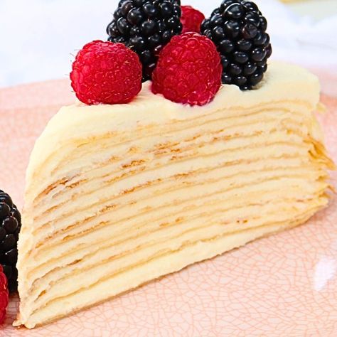 crepe cake - Cakes by MK Orange Cake Recipe Moist, Cakes By Mk, Chantilly Cake Recipe, Moist Orange Cake, Pumpkin Cake Easy, Crepe Cake Recipe, Delish Cakes, Sweet Crepes, Orange Cake Recipe