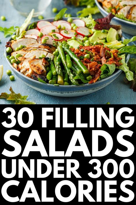 Filling Salads, Eating At Home, Low Calorie Salad, 300 Calorie Meals, Make Ahead Salads, Clean Eating Salads, Under 300 Calories, Recetas Keto, Best Salad Recipes