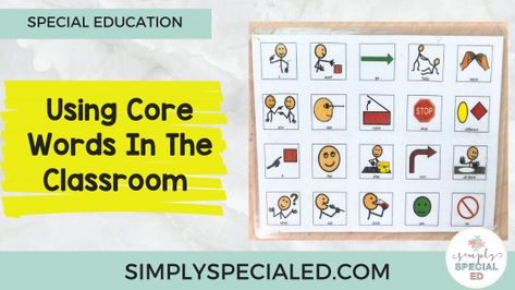 Using Core Words In The Classroom - Simply Special Ed Core Words Aac, Aac Device, Vocabulary Book, Core Words, Core Vocabulary, Circle Time, Ways To Communicate, Teacher Hacks, Word Wall